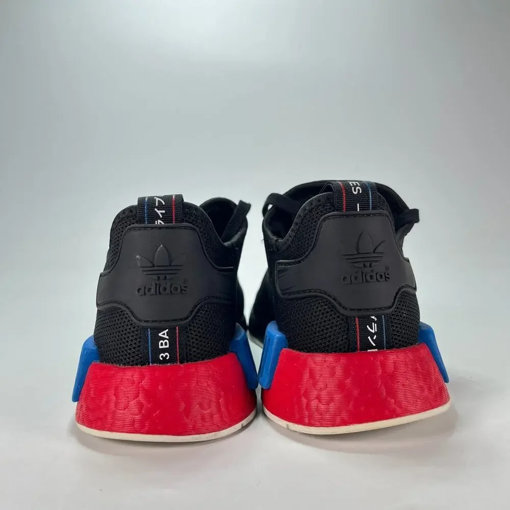Adidas NMD_R1 Black Blue Red Lifestyle Streetwear Sneakers FX4355 Men's Size 8